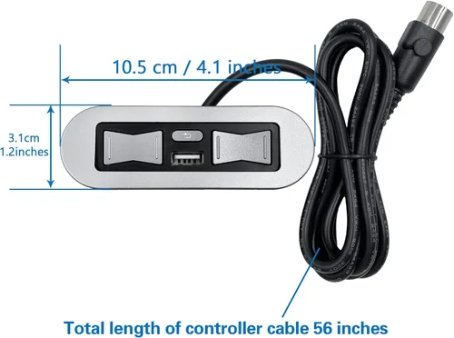 Miniatura 2 de Silla elevadora reclinable eléctrica Emomo 5 botones 5 pines control manual modelo HX90HU reemplazo con USB