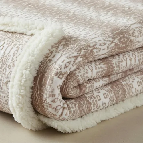 Miniatura 2 de Eddie Bauer - Manta de forro polar cepillado y ropa de cama Sherpa de felpa, manta para sofá y cama (San Juan Oyster, 50 x 60 pulgadas)