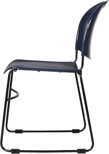 Miniatura 7 de OEF Furnishings OEF855-CL/4 Silla apilable comercial ultra compacta (azul marino, paquete de 4)