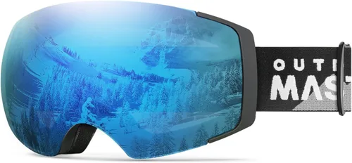 Miniatura 33 de OutdoorMaster Gafas de esquí PRO – sin marco, lente intercambiable, 100% protección UV400, gafas de nieve para hombres y mujeres