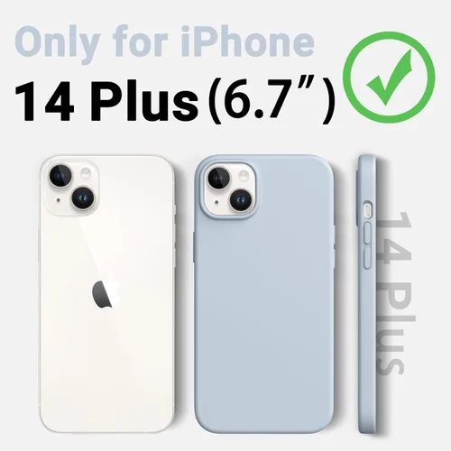 Miniatura 9 de AOTESIER Funda compatible con iPhone 14 Plus, cuerpo completo, silicona de grado alimenticio, resistente al desgaste, protección anticaídas con Azul