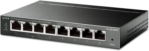 Miniatura 2 de TP-Link TL-SG108PE Conmutador PoE Gigabit de 8 puertos Gigabit gestionado por la red fácil Ethernet inteligente