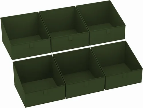 Miniatura 50 de DIMJ Contenedores de almacenamiento trapezoidales para ropa, 4 paquetes organizadores de armario y cestas de almacenamiento, cestas plegables