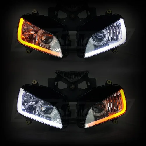 Miniatura 6 de Señal de giro secuencial LED, para cambio de sentido, 2 unidades, señal de giro DRL para faros delanteros, focos personalizados para faros delanteros