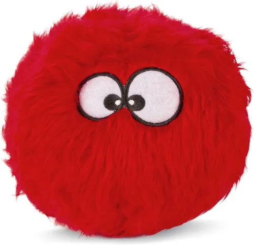 Miniatura 19 de goDog Furballz - Bola de peluche chirriante para perro, tecnología Chew Guard, color arcoíris genial, grande Furballz (arco iris fresco)