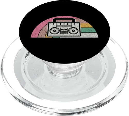 Miniatura 7 de Vintage Retro Ghetto Blaster 80's 90's Hip Hip Rap Music PopSockets Adhesivo PopGrip