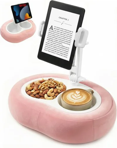 Miniatura 12 de Miledi Soporte de almohada para tableta, compatible con Kindle de 5 a 12.9 pulgadas, iPad, teléfono/tableta, soporte giratorio de 360° para cama