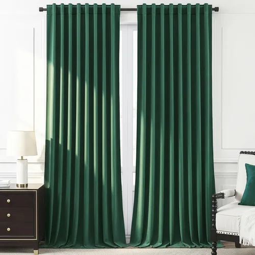 Miniatura 9 de Timeper Cortinas opacas de terciopelo negro de 42 pulgadas de ancho x 84 pulgadas de largo, cortinas opacas para dormitorio, sala de estar, cortinas