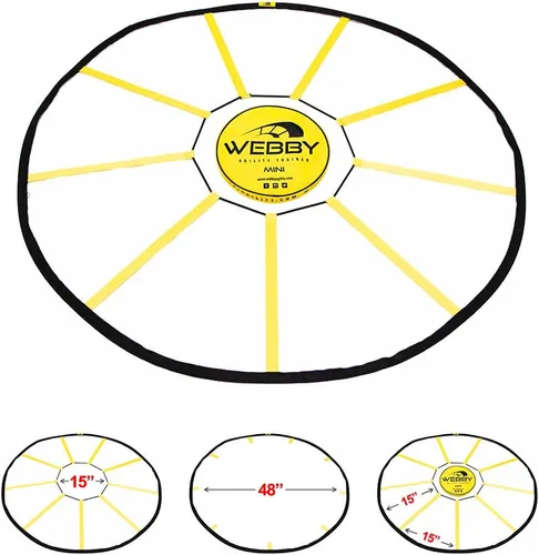 Miniatura 2 de Webby Agility Trainer – Circle Speed and Agility Ladder for High Intensity Reactive Footwork Drills and Skills – A Circular Piece of Reaction