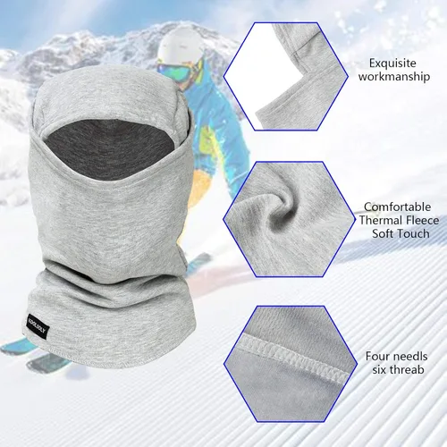 Miniatura 2 de Pasamontañas de esquí cálido y resistente al viento forro polar para hombre y mujer