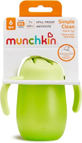 Miniatura 10 de Munchkin Simple Clean Trainer Vaso Entrenador Sippy Cup con Asas, 6+ Meses, 7 Onzas, Azul/Verde