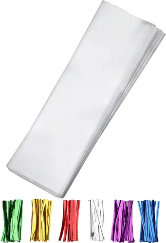 Miniatura 8 de Nobranded 50 piezas de bolsas de celofán planas transparentes de 11" x 14" pulgadas, bolsas de polietileno de 2.8 mils para envolver regalos