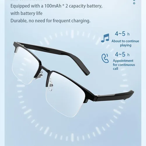 Miniatura 6 de Gafas Bluetooth inteligentes de audio para hombres y mujeres con altavoces, control de dientes azules, con altavoces, para hombres y mujeres, gafas