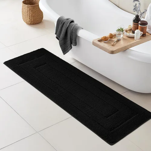 Miniatura 96 de GRANNY SAYS Alfombras de baño antideslizantes, lavables, extra suaves y absorbentes de agua para baño, alfombra de baño peluda de felpa, alfombra