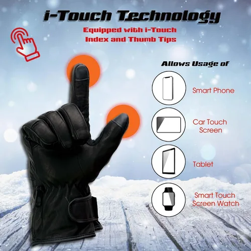 Miniatura 8 de Milwaukee Leather Men's and Women's Cold Weather Gloves with Heating Tech for Motorcycle, Hunting, Outdoor Use