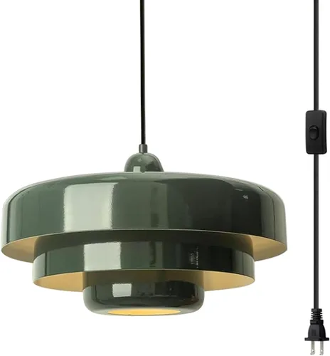 Miniatura 15 de Lámpara Colgante Rosa con Enchufe, Luz Colgante Moderna de Mediados de Siglo, Accesorios de Lámpara Colgante, Luz Colgante de Estilo Nórdico