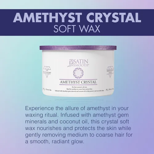 Miniatura 3 de Satin Smooth Cera suave de cristal de amatista, cera depilatoria para cabello medio a grueso, depilación facial, resultados suaves y duraderos, 14
