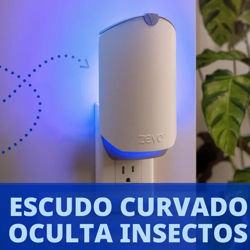 Miniatura 7 de Trampa para Insectos Voladores y Cartucho Zevo - Trampa para Moscas Enchufable y Atrapa Insectos de Interior para Jejenes, Moscas Domésticas