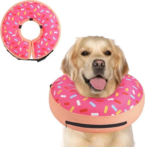 Miniatura 12 de Supet Cono Inflable para Perro para Perros Grandes, Medianos y Pequeños, Collar de Cono Suave para Perros y Gatos, Collar EC para Cuello de Perro