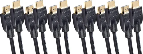 Miniatura 12 de Amazon Basics Cable HDMI, paquete de 2, 6 pies, 4K @60Hz, cable HDMI 2.0 4K de alta velocidad (18 Gbps), 2160p, 48 bits, compatible