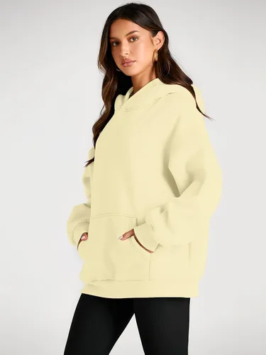 Miniatura 241 de Trendy Queen - Sudaderas extragrandes con capucha para mujer, suéteres de manga larga, sin botones, de vellón, de otoño, ropa de invierno