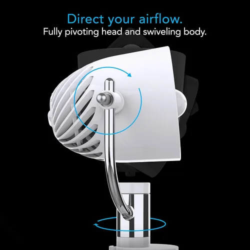 Miniatura 6 de Vornado PivotC - Ventilador de aire personal con clip y soporte multisuperficie, color negro