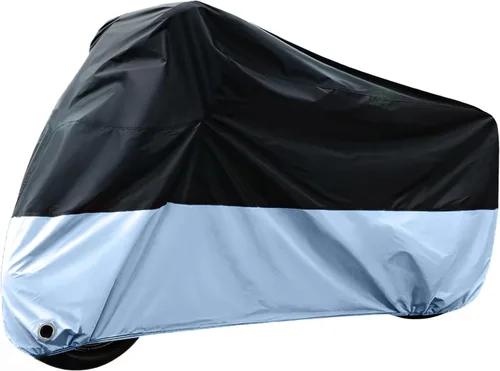 Miniatura 12 de Funda impermeable para motocicleta para exteriores, con agujeros de bloqueo y bolsa de almacenamiento para hasta 104 pulgadas, Yamaha, Honda, Harley