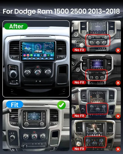 Miniatura 8 de 4G RAM+64G ROM Andriod 13 Radio de coche para Dodge Ram 1500 2500 2013-2018: 9 pulgadas 1280 * 800 HD IPS pantalla táctil estéreo actualización