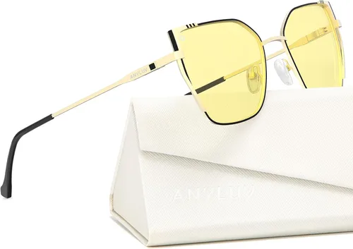 Miniatura 39 de ANYLUV Gafas de luz azul para mujeres y hombres, lentes de bloqueo de luz azul para mujer, anteojos de computadora antifatiga ocular