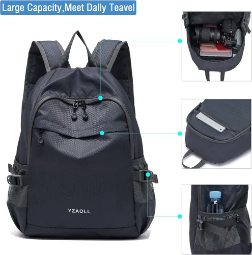 Miniatura 6 de YZAOLL Mochila pequeña de senderismo de 20 litros, mochila ligera para el día, mochila plegable para mujeres y hombres, viajes, camping, vacaciones
