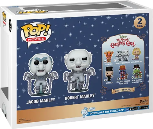 Miniatura 3 de Funko Pop! Películas: The Muppet Christmas Carol - Statler y Waldorf como The Marley Brothers, paquete de 2
