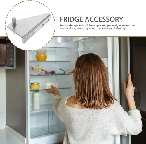 Miniatura 2 de 2 unids bisagras de nevera bisagras refrigerador puerta congelador reemplazo refrigerador pequeño suministro reparación congelador xiaobing acero