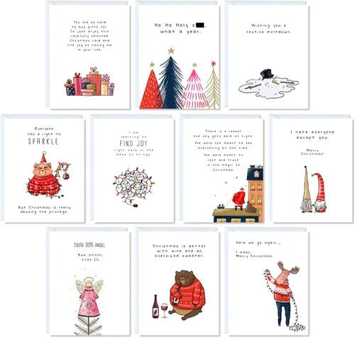 Miniatura 14 de Tarjeta Divertida de Hanukkah – Saludo Festivo con Juegos de Palabras, Blanca por Dentro, Perfecta para Amigos, Familia, Colegas