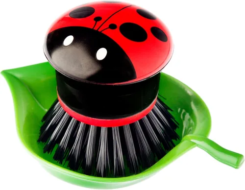 Miniatura 11 de Vigar Cepillo de Limpieza de Palmas con Flor para Platos con Soporte, Cepillos de Cocina Perfectos para Platos, Cepillo de Fregadero y Cepillos