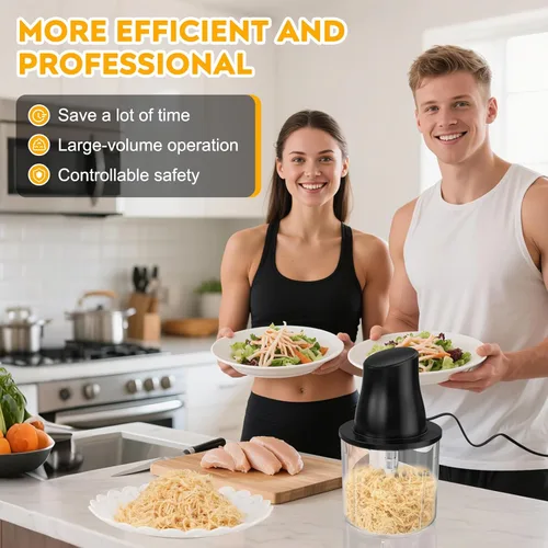 Miniatura 6 de Herramienta Eléctrica Trituradora de Pollo: Trituradora de Carne Multifuncional de 250W con Presión para Operar de Gran Capacidad - Trituradora