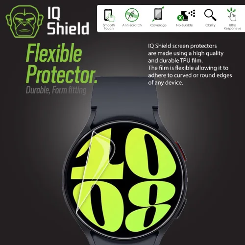 Miniatura 3 de IQShield Paquete de 6 protectores de pantalla para Samsung Galaxy Watch 7, 6, 5, 4 (1.575 pulgadas) / Watch FE (1.575 pulgadas) - Fácil instalación