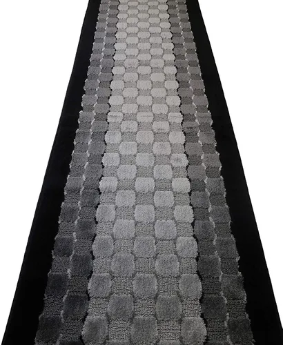 Miniatura 6 de Alfombra antideslizante lavable de 6 pies de largo con parte trasera de goma, tapete personalizado para cocina, pasillo, escaleras, dormitorio, negro