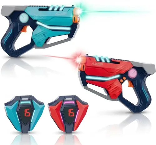 Miniatura 5 de Conjunto de Laser Tag de 2, Juego de Laser Tag con Chalecos de Pantalla de Puntuación LED para Niños, Adolescentes y Adultos, Juguetes de Regalo