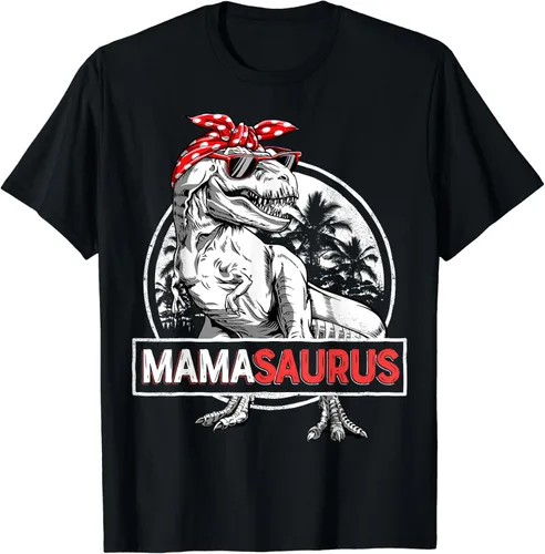 Miniatura 2 de Mamasaurus T rex Dinosaur Funny Mama Saurus Mother Family Camiseta, Negro