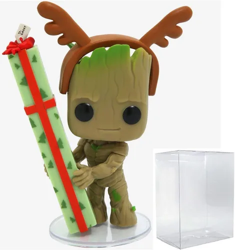 Miniatura 6 de POP Marvel Holiday: Guardianes de la Galaxia - Figura de vinilo Groot Funko (paquete con funda protectora de caja compatible), multicolor, 3.75