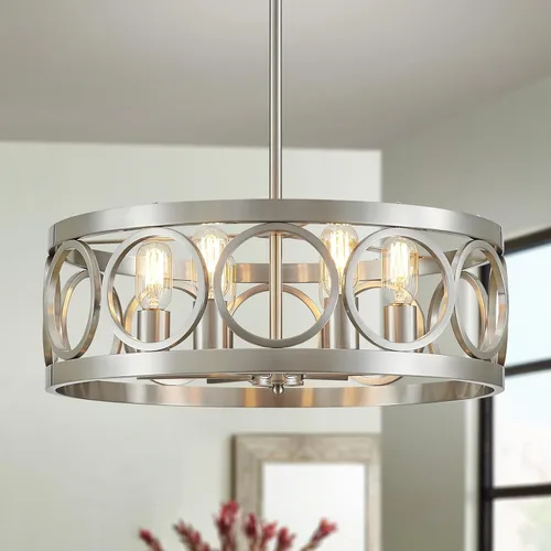 Miniatura 22 de XINGQI Candelabro moderno de 3 luces, lámpara colgante de 13", altura ajustable, accesorios de iluminación para comedor, dormitorio, sala de estar
