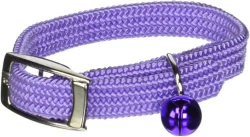 Miniatura 6 de Kool Kat Collar de seguridad elástico para gatos con campana, negro, 12 pulgadas