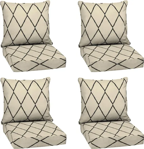Miniatura 64 de Arden Outdoor Deep Seat Cushion Set, 24 x 24 pulgadas, Cojín para exteriores resistente al clima, a la lluvia y a la decoloración para silla, sofá