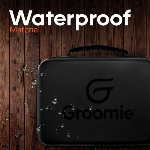 Miniatura 3 de Groomie BaldiePro - Funda de viaje negro Kit de afeitado organizador de viaje para hombres Elegante funda rígida portátil para llevar sobre