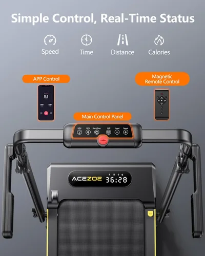 Miniatura 7 de Acezoe 3 en 1 Cinta de correr para debajo del escritorio con inclinación, tapete de caminadora con estación de trabajo de escritorio removible