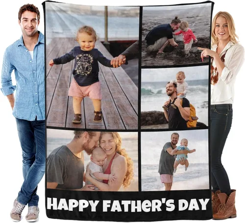 Miniatura 15 de Manta personalizada para el día del padre con foto, regalos personalizados para papá, papá, abuelo, papá, cumpleaños, Navidad