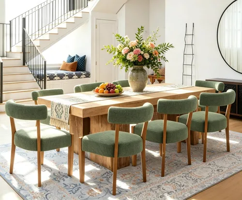 Miniatura 35 de RNKSFX Juego de 2 sillas de comedor modernas de piel sintética tapizadas para cocina y comedor, sillas modernas de madera de mediados de siglo, Beige