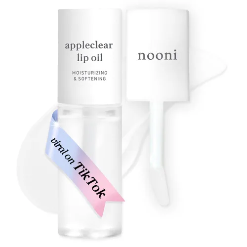 NOONI Aceite de Labios Coreano - Appleclear | Larga Duración, Hidratante, Voluminizador, Revitalizante para Labios Secos, Resistente al Agua, No se