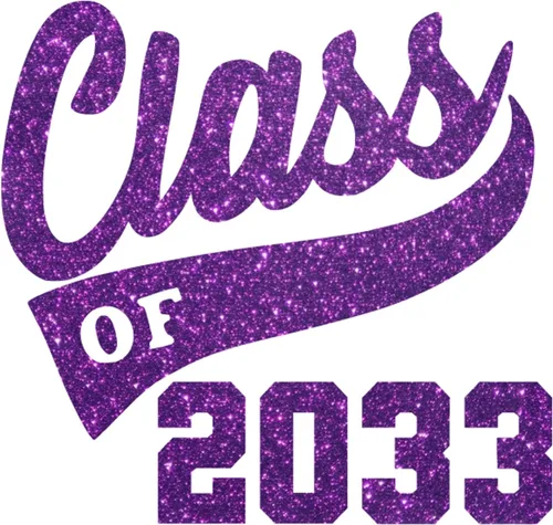 Miniatura 23 de Graduation Iron On Transfer, Class of 2033 Tshirt Decal, High School College Senior Shirt Sticker, HTV Graduate Patch, Pick Size Color, Iron-On Gold