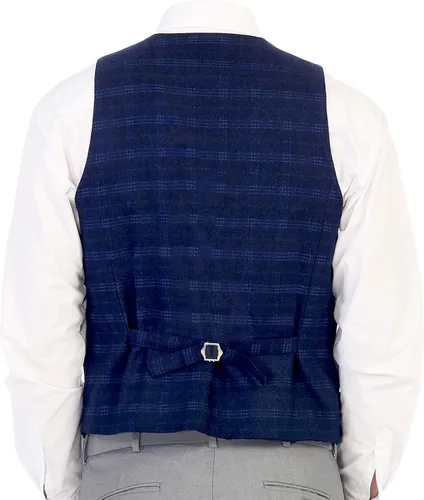 Miniatura 31 de Gioberti Chaleco de tweed formal de 6 botones para hombres